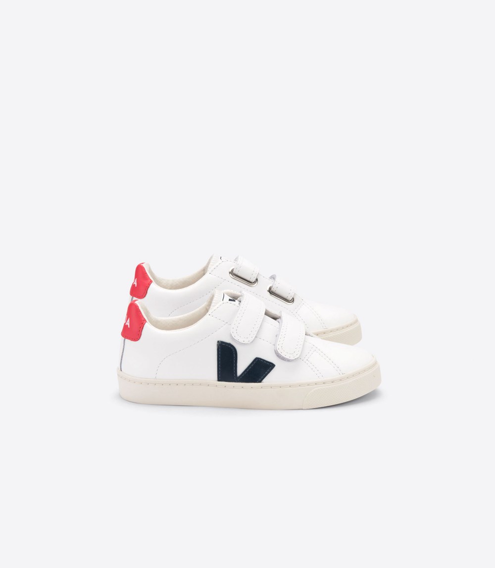 Tenis Veja Niños - Esplar Velcro Cuero - Blancos - 781NAQCFR